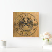 Celtic Crow Vierkante Klok (Huis)