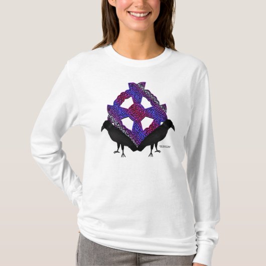 Celtic Crows Dames Long-hoeve Shirt (Voorkant)