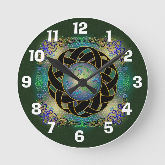 Celtic Design Clock Ronde Klok (Voorkant)