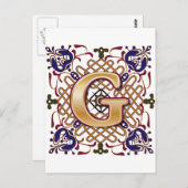 Celtic Design Letter G Briefkaart (Voorkant / Achterkant)
