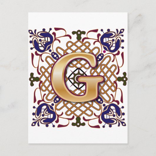Celtic Design Letter G Briefkaart (Voorkant)