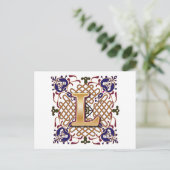 Celtic Design Letter L Briefkaart (Staand voorkant)