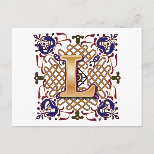 Celtic Design Letter L Briefkaart (Voorkant)