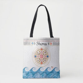 Celtic Design over Blue Zee Tote Bag