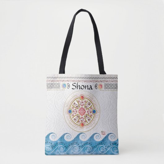 Celtic Design over Blue Zee Tote Bag (Voorkant)