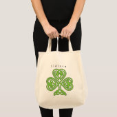 Celtic Design Shamrock St. Patrick's Day Slainte Tote Bag (Voorkant (product))