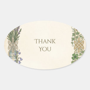 Celtic Distel Groene 'Dank je wel' Sticker