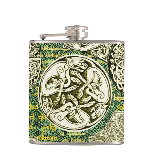 Celtic Dogs Flask Heupfles (Voorkant)