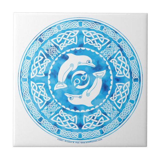 Celtic Dolphins Tile Tegeltje (Voorkant)
