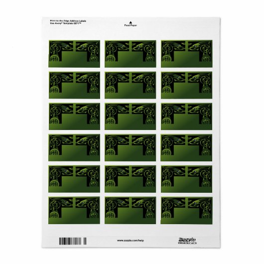 Celtic Dragon Address Label (Full Sheet)