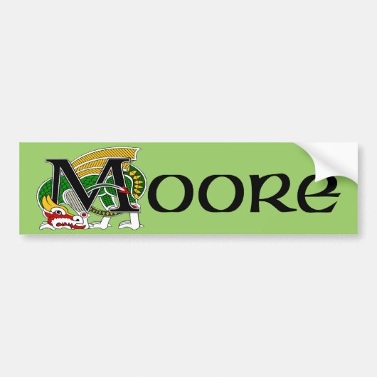 Celtic Dragon-Bumpersticker van Moore Bumpersticker (Voorkant)