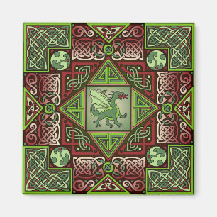 Celtic Dragon Labyrinth Magneet