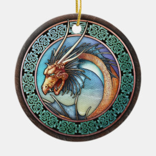 Celtic Dragon Pendant/Ornament Keramisch Ornament