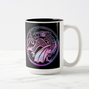 Celtic Dragon Round Coffee Mok