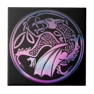 Celtic Dragon Round Tegeltje