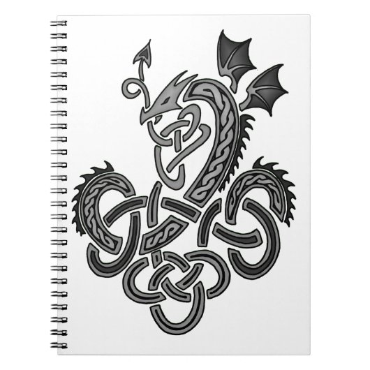 Celtic Dragon - Silver Notitieboek (Voorkant)