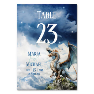 Celtic Dragon Trouwtafel Nummer Kaart