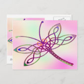 Celtic Dragonfly Light Briefkaart (Voorkant / Achterkant)