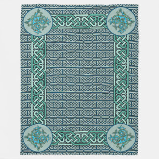 Celtic Dragons Blue Fleece Deken