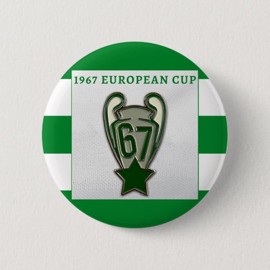 CELTIC ECW 67 PIN BADGE TROPHY ONTWERP RONDE BUTTON 5,7 CM (Voorkant)