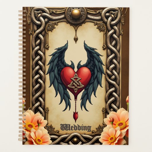 Celtic elegance with a heart and wings.  planner (Voorkant)