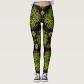Celtic Enless Knot - Shamrock four-leaf Clover Leggings (Voorkant)