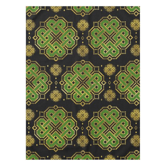 Celtic Enless Knot - Shamrock four-leaf Clover Tafelkleed (Voorkant)