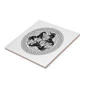 Celtic Epona Knot Ring with Horses Tegeltje (Zijkant)