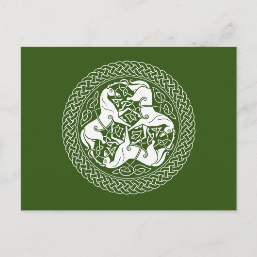 Celtic Epona Knot with Horses Briefkaart (Voorkant)
