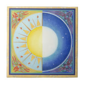Celtic Equinox Sun en Moon Tegeltje (Voorkant)