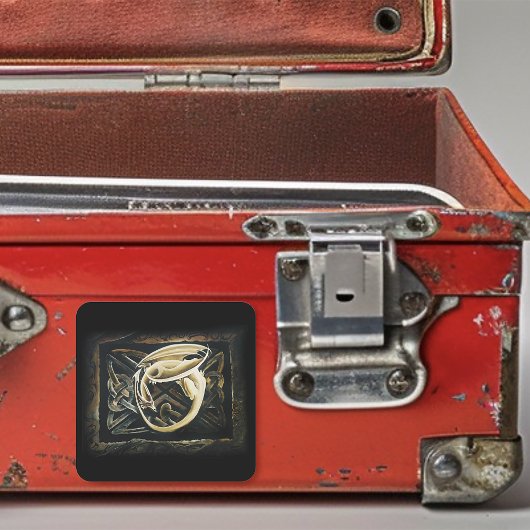 Celtic Familiar Dragon Vierkante Sticker