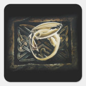 Celtic Familiar Dragon Vierkante Sticker (Voorkant)
