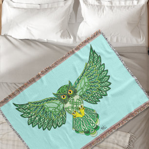 Celtic Flight Uil Groen Deken