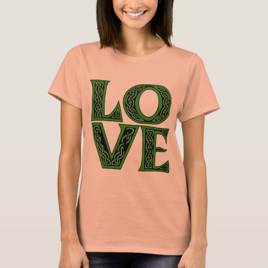 Celtic Font LOVE T-shirt (Voorkant)