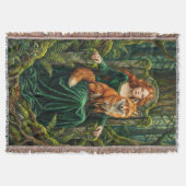 Celtic Forest Queen Red Fox Witch Fantasy Art ( Deken (Voorkant)