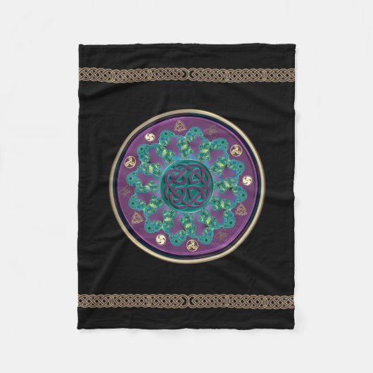Celtic Fractal Mandala Fleece Deken (Voorkant)