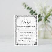 Celtic Frame Wedding RSVP Card (Debout devant)