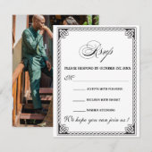 Celtic Frame Wedding RSVP Card (Devant / Derrière)