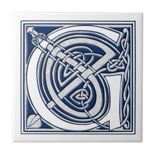 Celtic G monogram Tegeltje (Voorkant)
