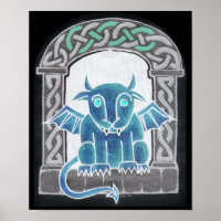 Celtic Gargoyle negatieve afdruk