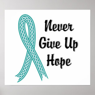 Celtic geeft Hope Ovarian Cancer nooit op Poster