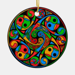 Celtic Glas in lood Spiral Ornament