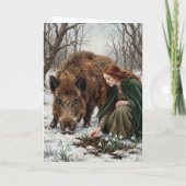 Celtic Goddess & Wild Boar Kaart (Achterkant)