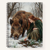 Celtic Goddess & Wild Boar Notitieboek (Voorkant)