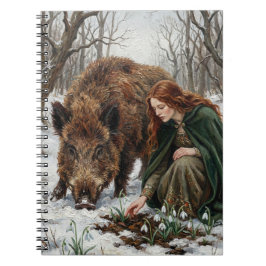 Celtic Goddess & Wild Boar Notitieboek