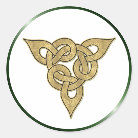 Celtic Gold Ronde Sticker (Voorkant)