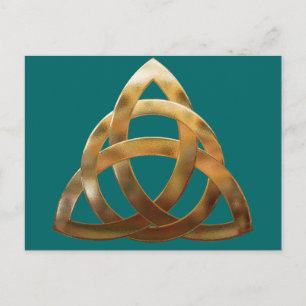 Celtic Gold Trinity Knot Briefkaart