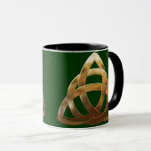 Celtic Gold Trinity Knot Mok (Voorkant rechts)