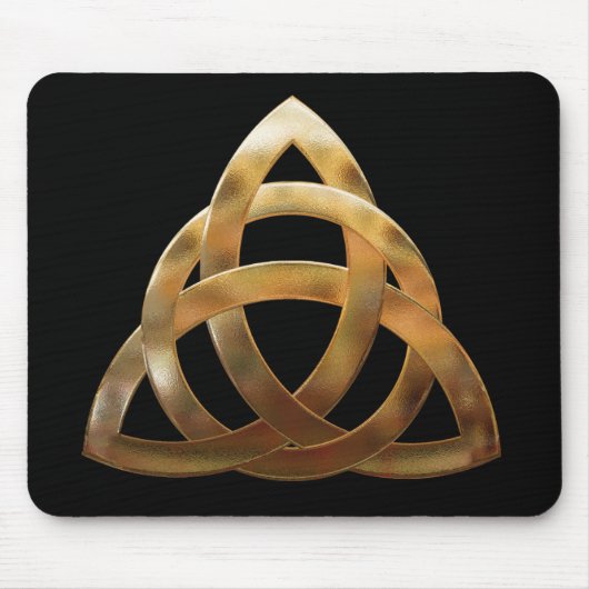 Celtic Gold Trinity Knot Muismat (Voorkant)