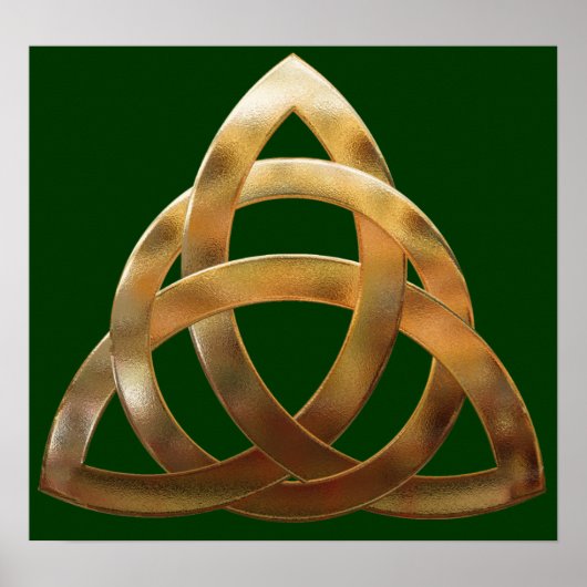 Celtic Gold Trinity Knot Poster (Voorkant)